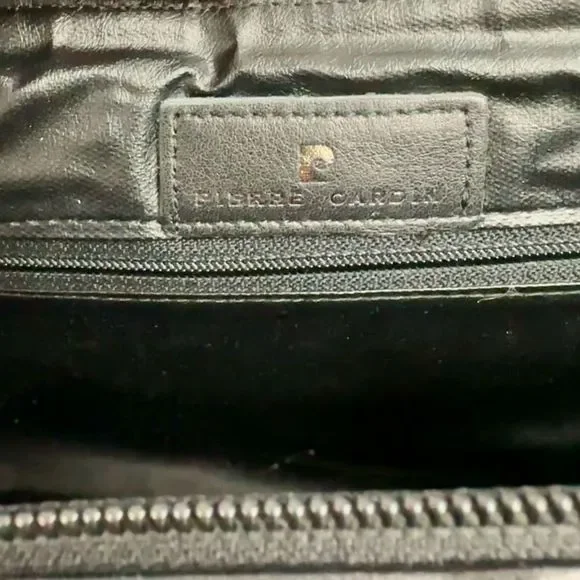 Vintage Pierre Cardin Black Leather Clutch - Picture 10 of 10